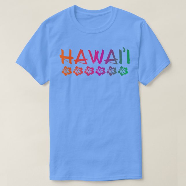 HawaiiHibiscus FlowersSunset ColorsClassic  T Shirt (Design framsida)