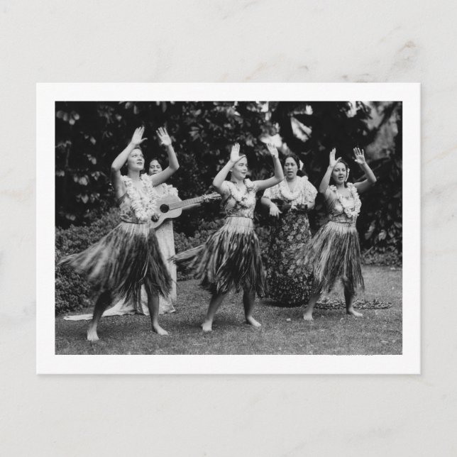 HawaiiHula Dancers PhotographHawaii Vykort (Framsida)