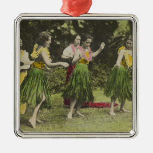 HawaiiHula dansare i ColorHawaii Julgransprydnad Metall