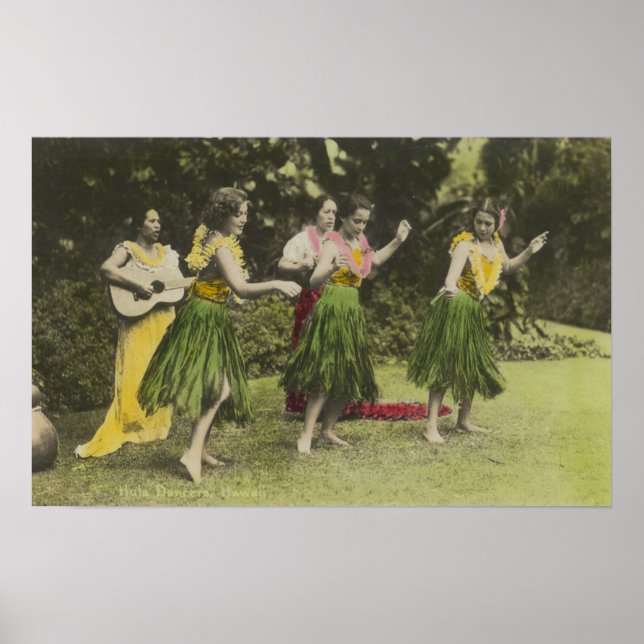 HawaiiHula-dansare i ColorHawaii Poster (Framsidan)