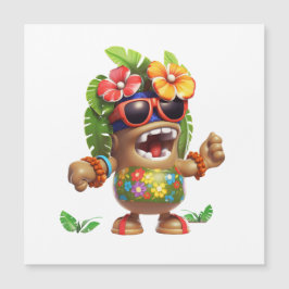 Hawaiin Shirt Guy Magnetisk Inbjudningskort