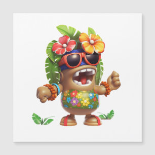 Hawaiin Shirt Guy Magnetisk Inbjudningskort
