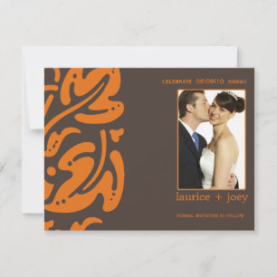 Hawaiin - Spara datum -Orange Datumet