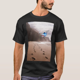 Hawaiinfotavtryck i sand t shirt