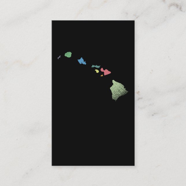 Hawaiiöarna Colorful Karta Hawaii Maui Island Visitkort (Framsida)