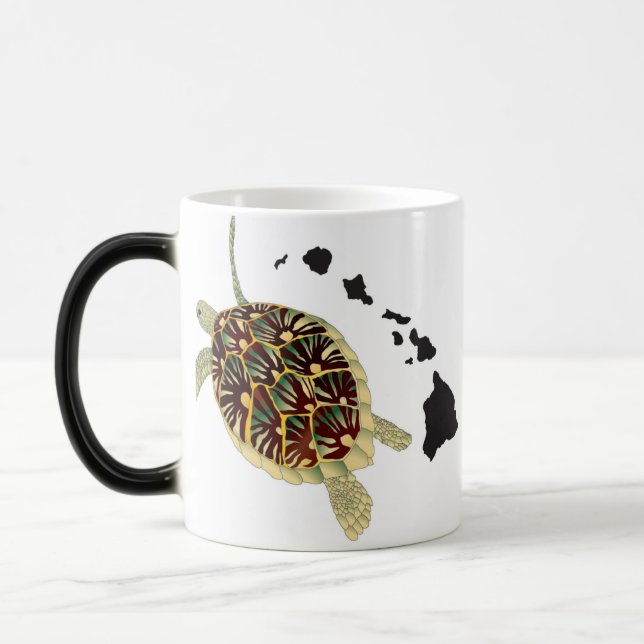 Hawaiiöarna och Hawaii Turtle Magisk Mugg (Vänster)