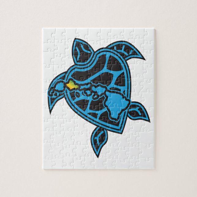 Hawaiiöarna och Hawaii Turtle Pussel (Vertikal)