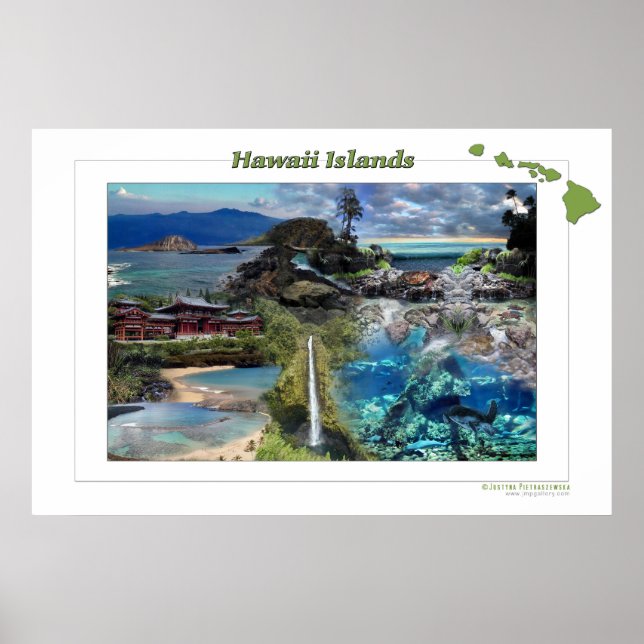 Hawaiiöarna Poster (Framsidan)