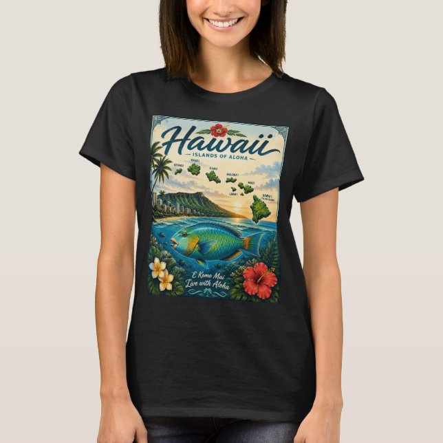 Hawaiiöarna T Shirt (Framsida)