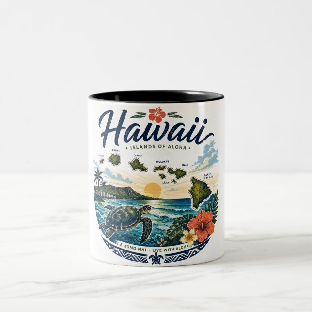 Hawaiiöarna Två-Tonad Mugg (Center)