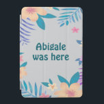 Hawaiis Blommigt Design på Grått iPad Mini Skydd<br><div class="desc">En blommigt som inspirerats av botaniken på Hawaiis öar. Avslaxad och kyld i surfa stil,  med utrymme för ett meddelande eller ett namn.</div>