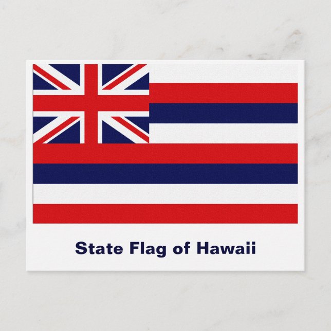 Hawaiis delstatsflagga vykort (Framsida)