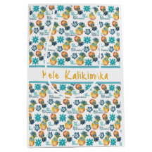 Hawaiisk ananas och Hibiscus Medium Gift Bag