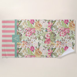 Hawaiisk Blommigt och Rand | Monogram