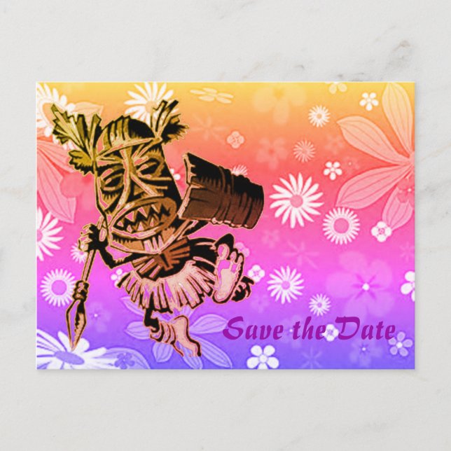 Hawaiisk design meddelande vykort (Framsida)