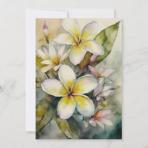 Hawaiisk Gult Plumeria Julkort