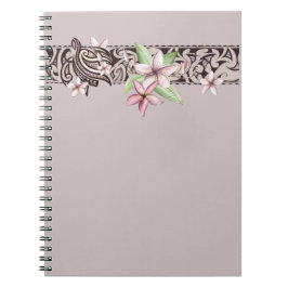 Hawaiisk Honu och Plumeria Notebook Anteckningsbok