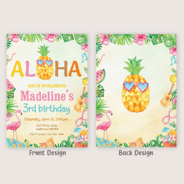 Hawaiisk inbjudan till Tropical Birthday