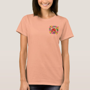 Hawaiisk ladybug med spädbarn på hibiscus blommor tee shirt