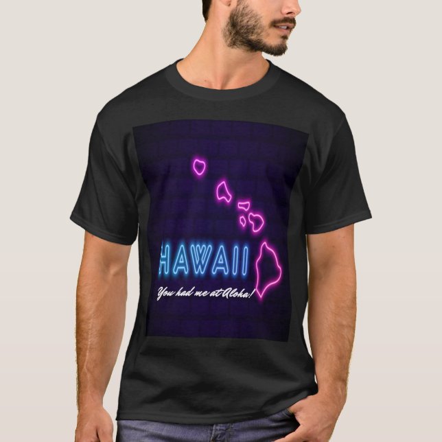 Hawaiisk nydesign t shirt (Framsida)