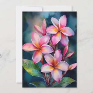Hawaiisk Plumeria Julkort