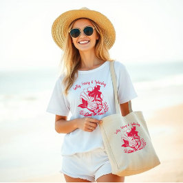 Hawaiisk Sjöjungfru-Salty, Sassy och Splashy Red T Shirt
