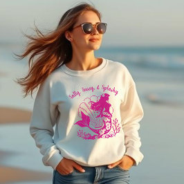 Hawaiisk Sjöjungfru-Salty, Sassy och Splashy Rosa T Shirt