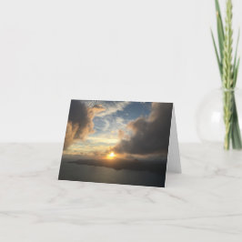 Hawaiisk solnedgångstnotecard kort