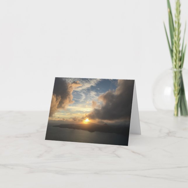 Hawaiisk solnedgångstnotecard kort (Framsida)