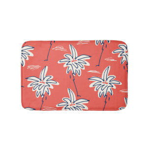 Hawaiisk strandskjorta, Doodle handflatan mönster. Badrumsmatta