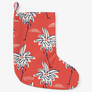 Hawaiisk strandskjorta, Doodle handflatan mönster. Liten Julstrumpa