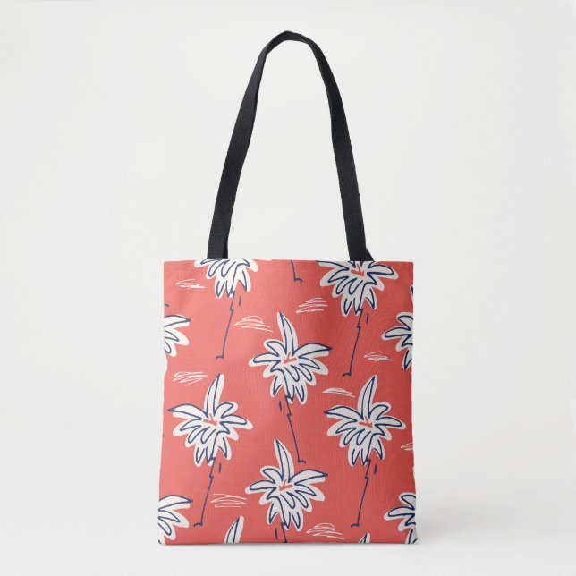 Hawaiisk strandskjorta, Doodle handflatan mönster. Tygkasse (Framsida)