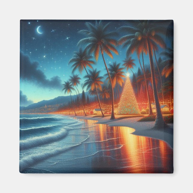 Hawaiisk/tropisk jul magnet (Framsidan)
