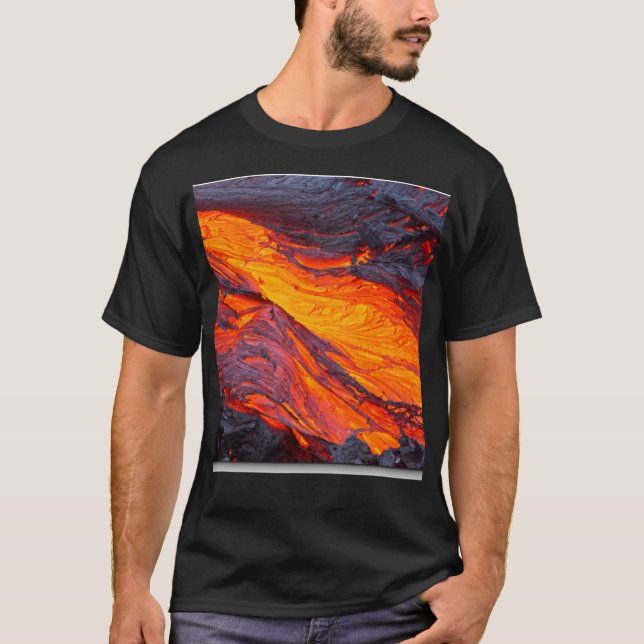 Hawaiisk vulkano t shirt (Framsida)