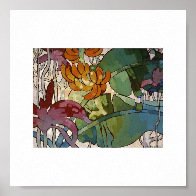 Hawaiiska blommor av Arman Manookian c. 1920-talet Poster (Framsidan)