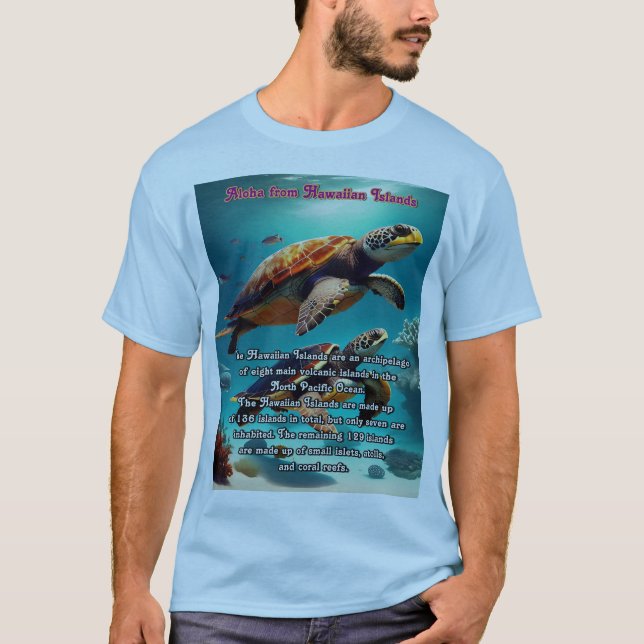 Hawaiiska öarna Aloha T Shirt (Framsida)