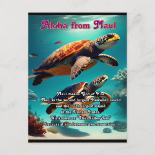 Hawaiiska öarna Maui Aloha Vykort
