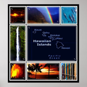 Hawaiiska scener poster