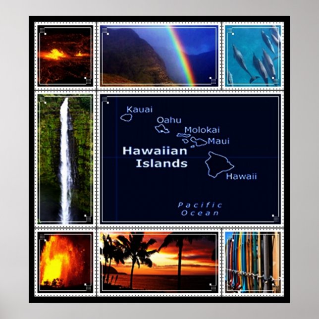 Hawaiiska scener poster (Framsidan)