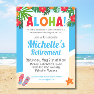 Hawaiiska Tropical Aloha Pension Party Inbjudningar