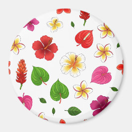 Hawaiiska Tropical Flowers Magnet