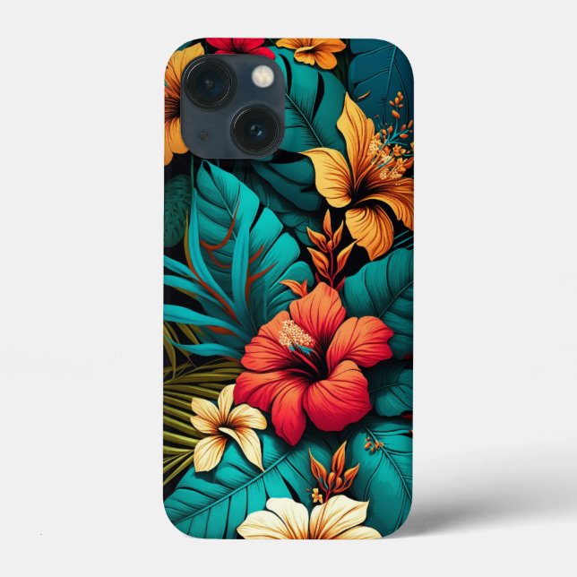 Hawaiiska Tropiska blomman Blommigt Exotic iphone  (Baksida)