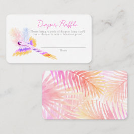 Hawaiiska Tropiska fågelbarn, babyskor Diaper Raff Tilläggskort