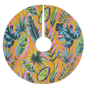 Hawaiiska tropiska Löv och växter Skriv ut Mönster Julgransmatta Borstad Polyester
