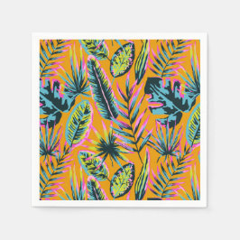 Hawaiiska tropiska Löv och växter Skriv ut Mönster Pappersservett