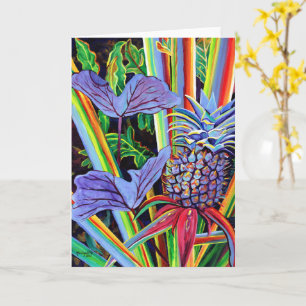 Hawaiiskt ananas- och Taro Löv-kort Kort