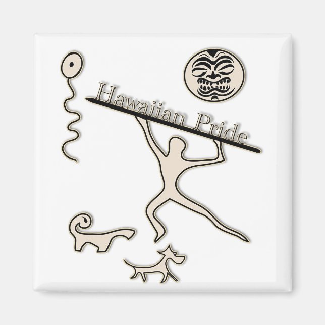 Hawaiiskt Pride Magnet (Framsidan)