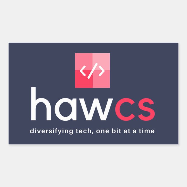 HAWCS-Klubbens rektangulära etikett (Framsida)