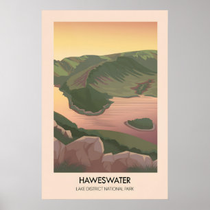 Haweswater Lake District Resemålningaffisch Poster