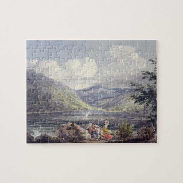 Haweswater Westmoreland, c.1795 (w/c över graphit Pussel (Horisontell)